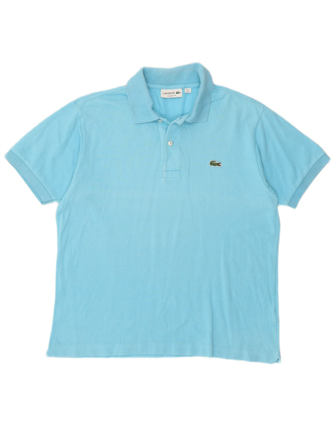 Lacoste Mens Classic Fit Polo Shirt Size 4 Medium Blue Cotton