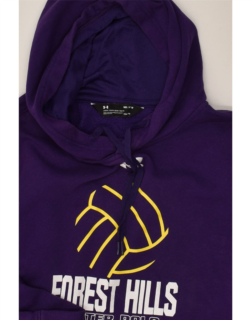 UNDER ARMOUR Mens Forest Hill Water Polo Hoodie Jumper Medium Purple | Vintage Under Armour | Thrift | Second-Hand Under Armour | Used Clothing | Messina Hembry 