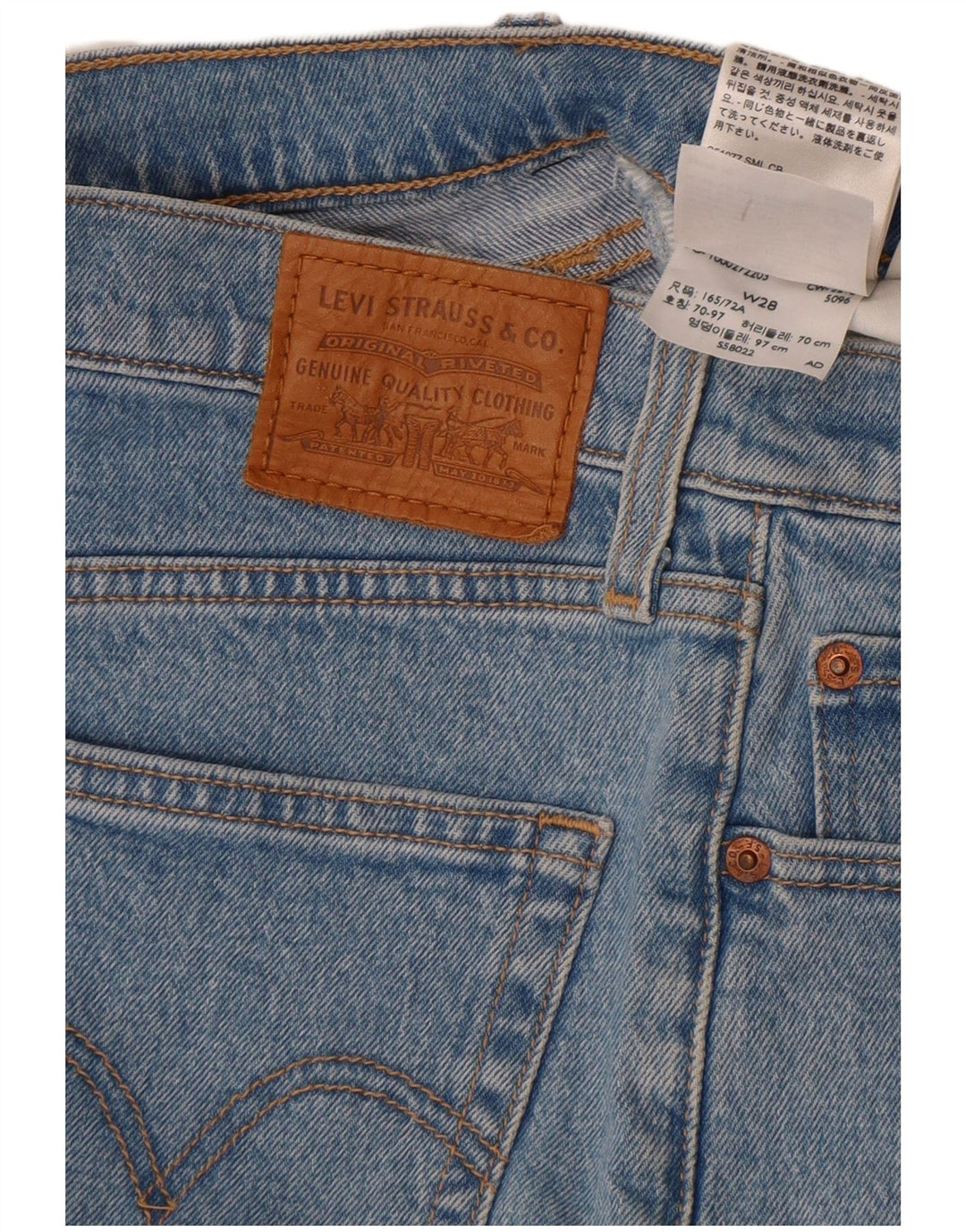 Levi's Womens Denim Shorts W28 Medium  Blue Cotton
