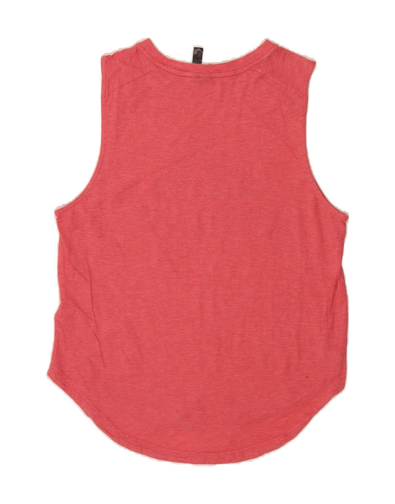 ADIDAS Womens Graphic Vest Top UK 12/14 Medium Red Cotton Vintage Adidas and Second-Hand Adidas from Messina Hembry 