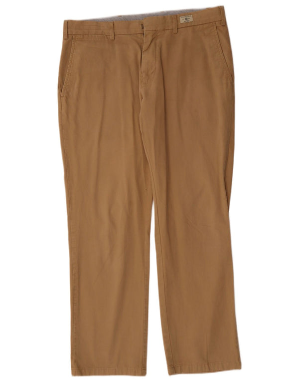 Tommy Hilfiger Mens Straight Chino Trousers W34 L30 Beige Cotton