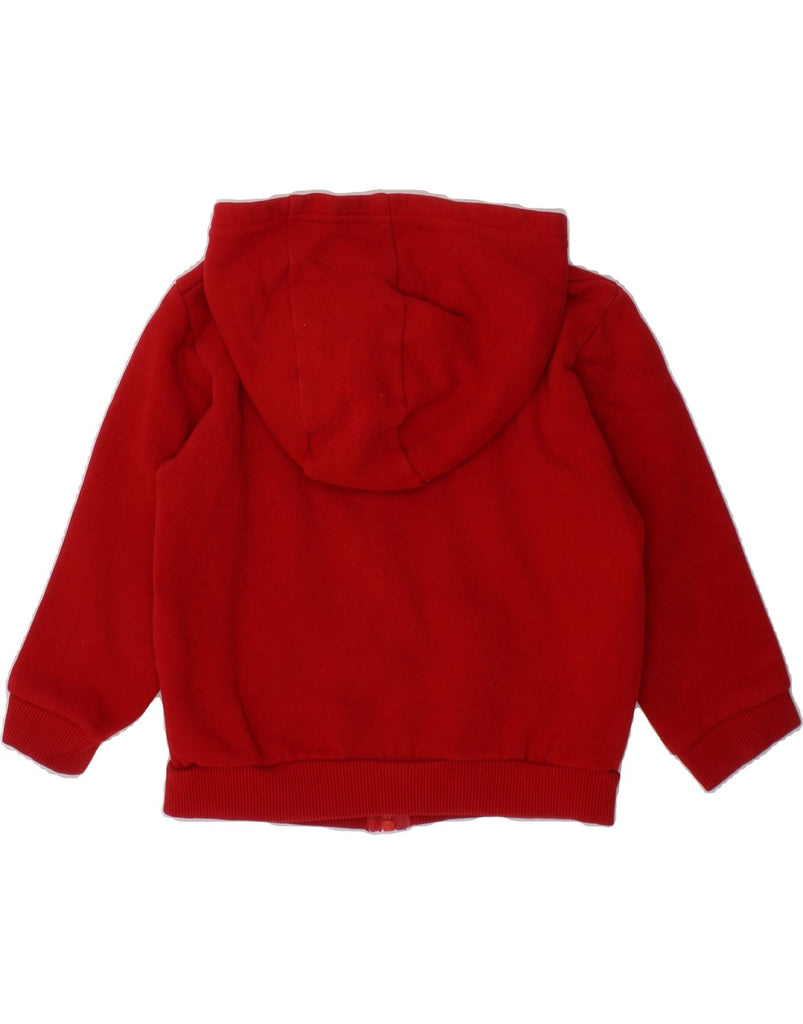 BENETTON Girls Graphic Zip Hoodie Sweater 3-4 Years Red Cotton Vintage Benetton and Second-Hand Benetton from Messina Hembry 