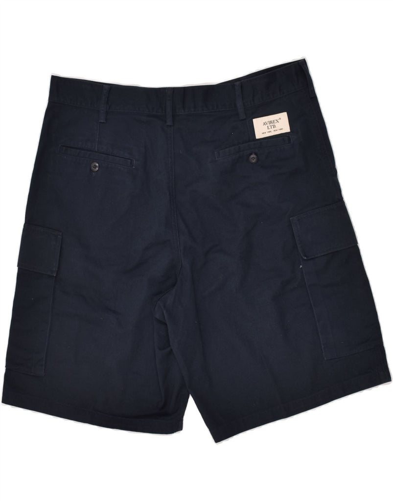 AVIREX Mens Cargo Shorts W36 Large  Navy Blue Cotton | Vintage Avirex | Thrift | Second-Hand Avirex | Used Clothing | Messina Hembry 