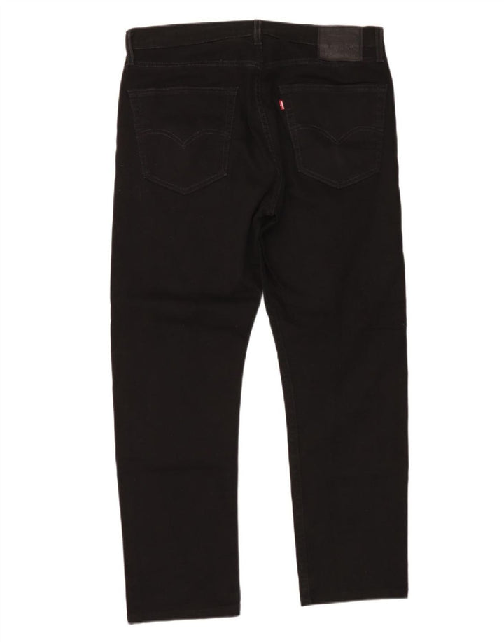 Levi's Mens 502 Tapered Jeans W36 L29 Black Cotton