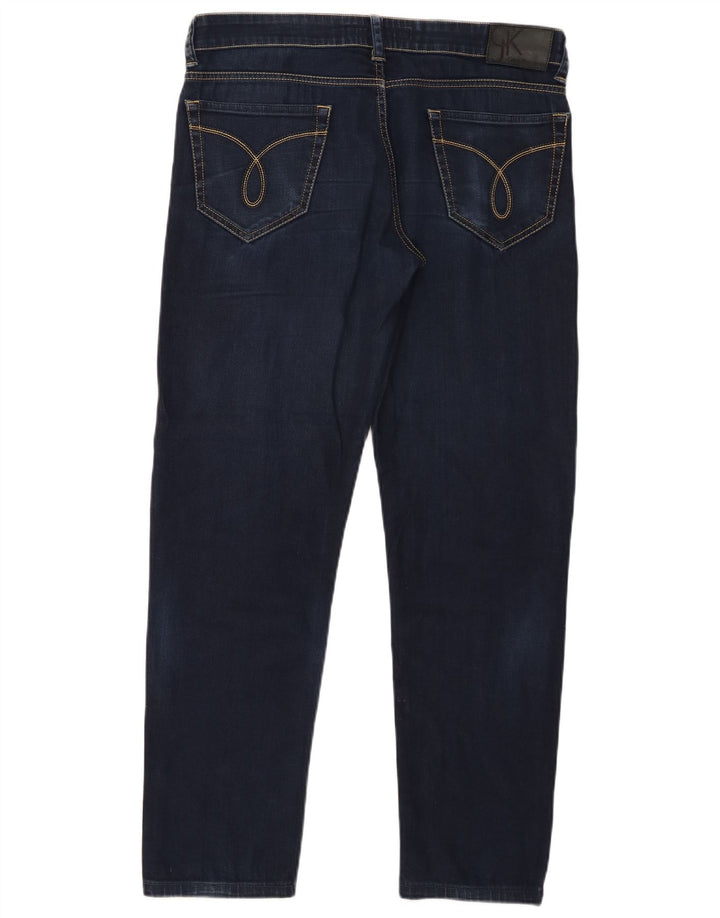 Calvin Klein Womens Slim Jeans W33 L29 Navy Blue Cotton
