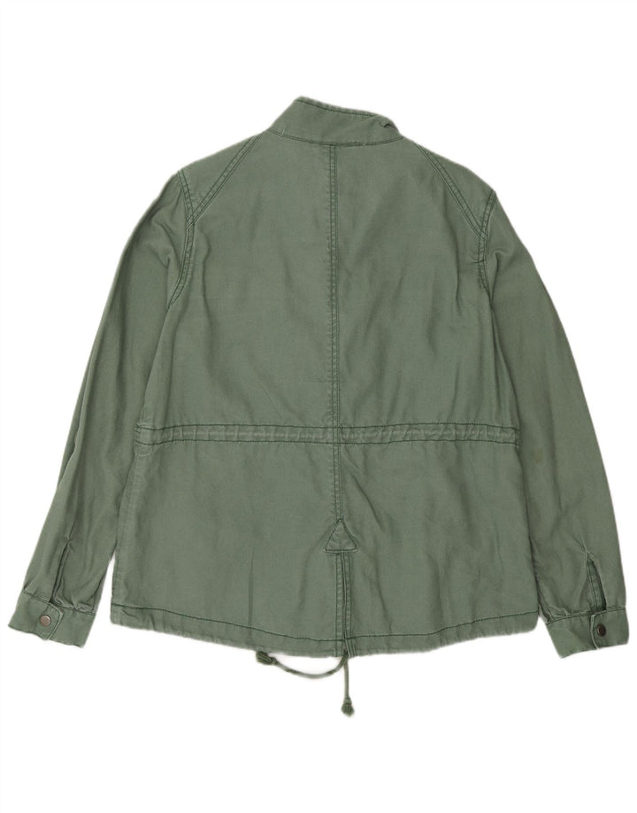 MONSOON Womens Utility Jacket UK 16 Large  Green Ramie