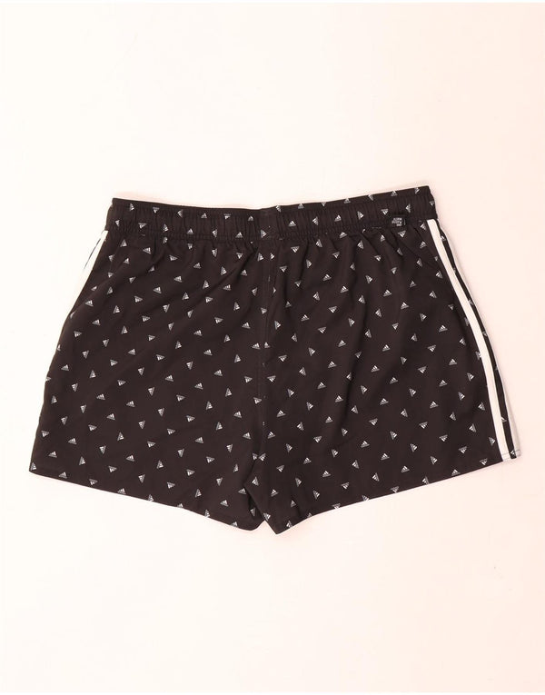 Adidas Mens Graphic Swimming Shorts Large  Black Spotted Polyester
