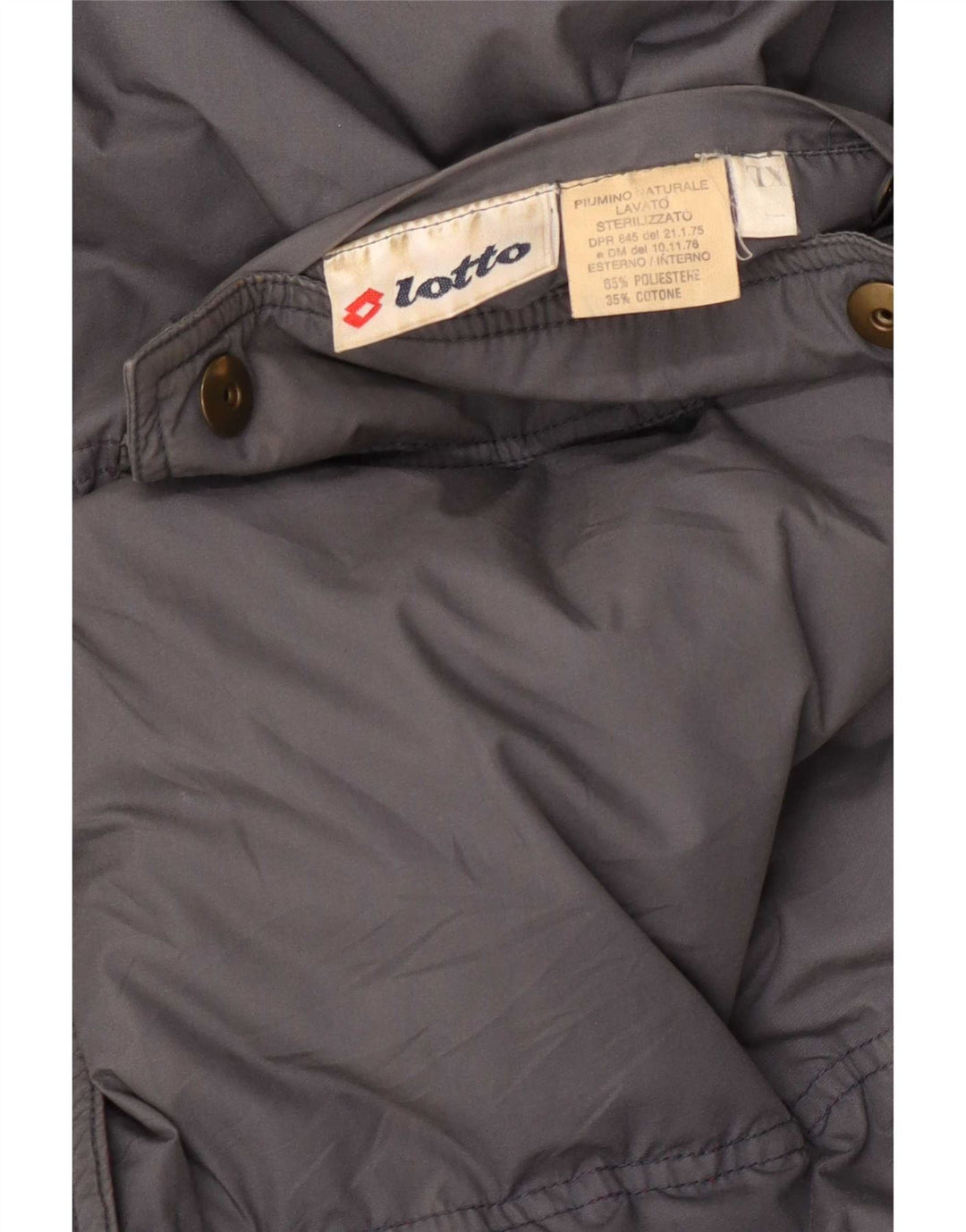 Lotto Mens Hooded Reversible Padded Jacket UK 42 XL Grey Polyester