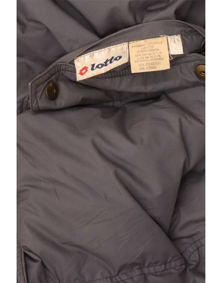 Lotto Mens Hooded Reversible Padded Jacket UK 42 XL Grey Polyester