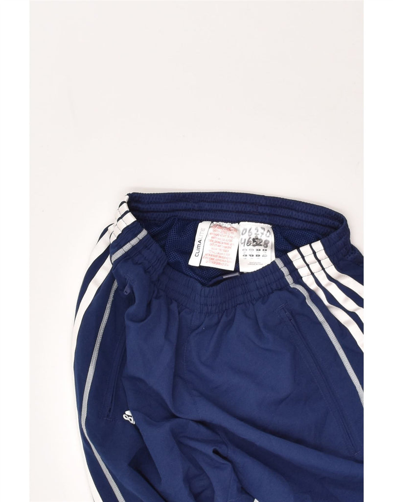 ADIDAS Boys Climalite Tracksuit Trousers 9-10 Years Blue Polyester | Vintage Adidas | Thrift | Second-Hand Adidas | Used Clothing | Messina Hembry 