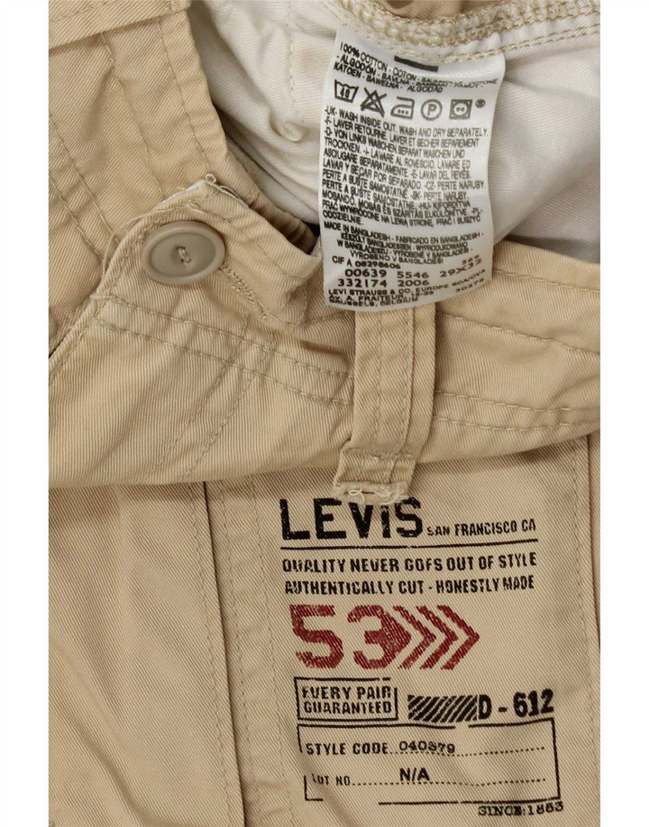 Levi's Mens Cargo Shorts W29 Small Beige Cotton