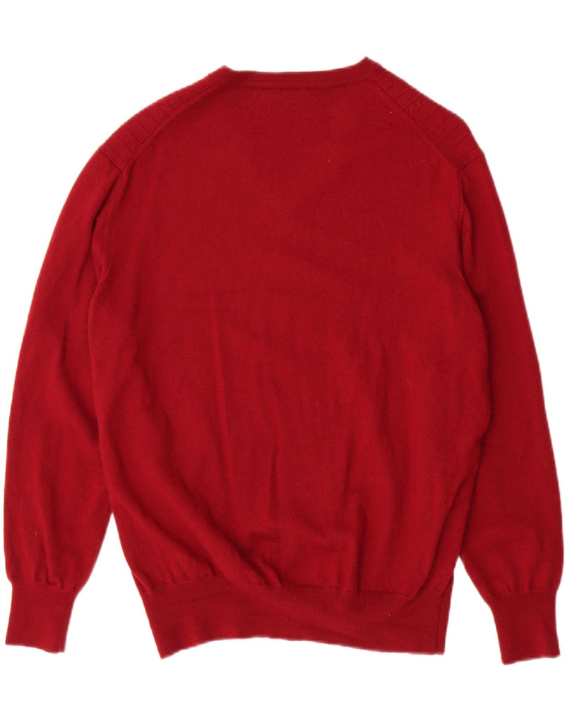 VALENTINO Womens V-Neck Jumper Sweater UK 16 Large Maroon Vintage Valentino and Second-Hand Valentino from Messina Hembry 