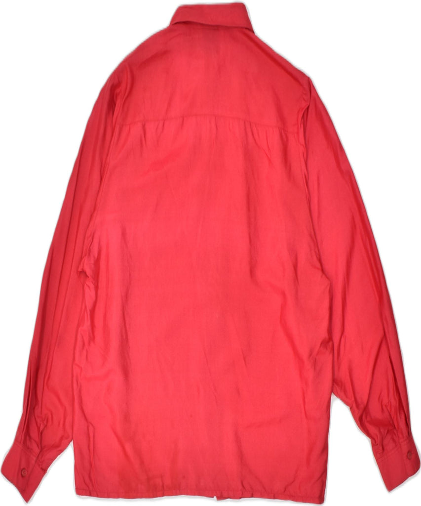CANDA Womens Shirt Blouse EU 40 Medium Red Silk | Vintage | Thrift | Second-Hand | Used Clothing | Messina Hembry 