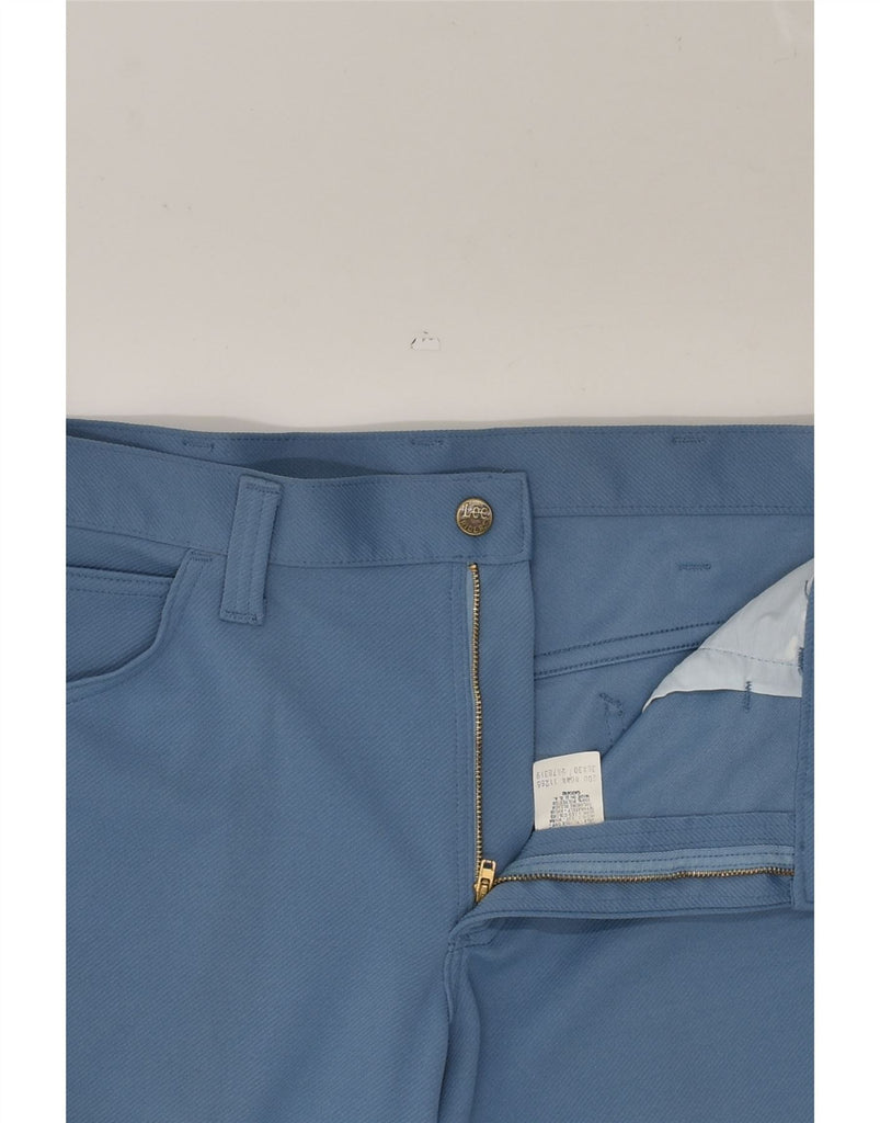 LEE Mens Straight Casual Trousers W36 L28 Blue Polyester | Vintage Lee | Thrift | Second-Hand Lee | Used Clothing | Messina Hembry 