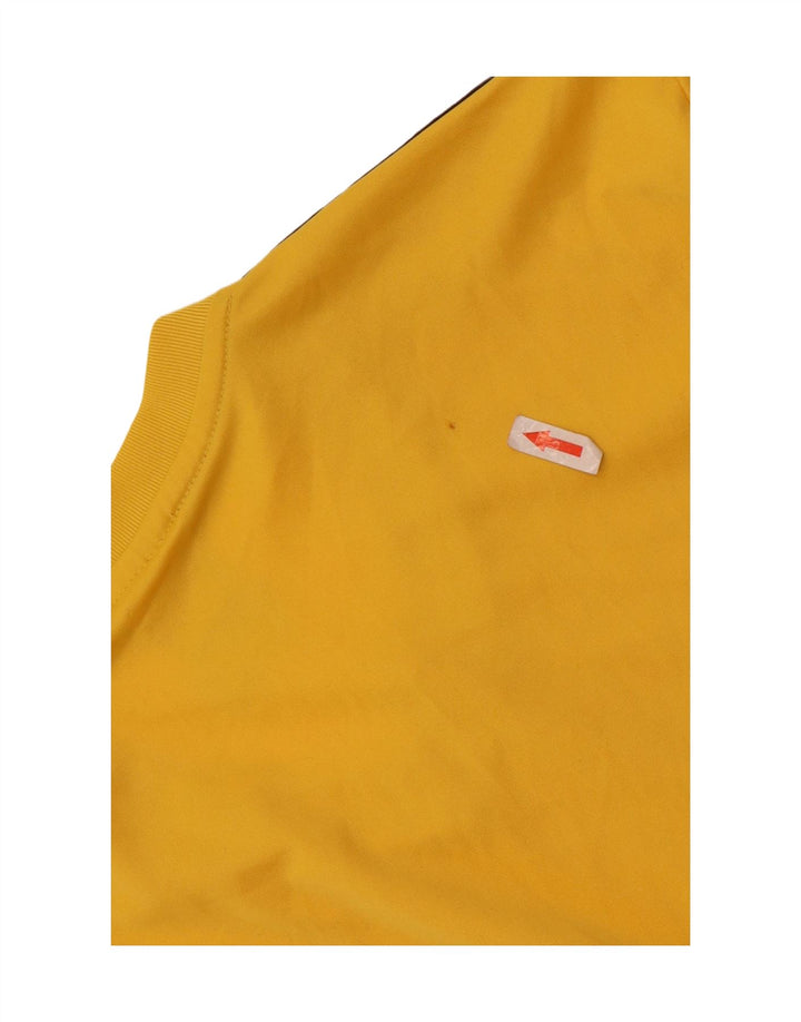 Adidas Mens T-Shirt Top Large Yellow Polyester