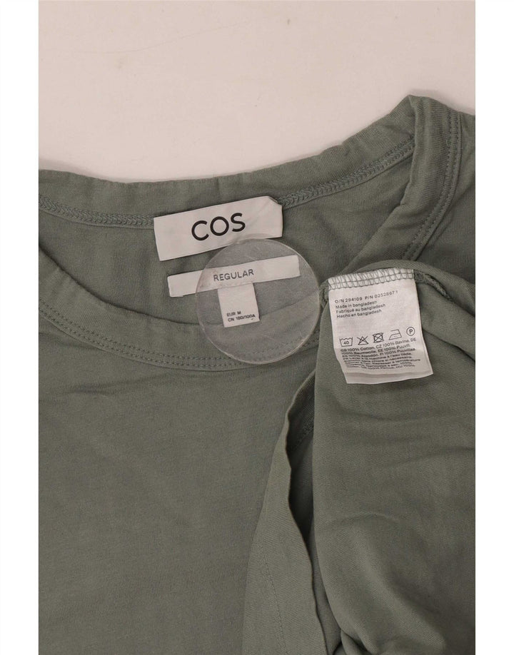 Cos Mens Regular Fit T-Shirt Top Medium Green Cotton