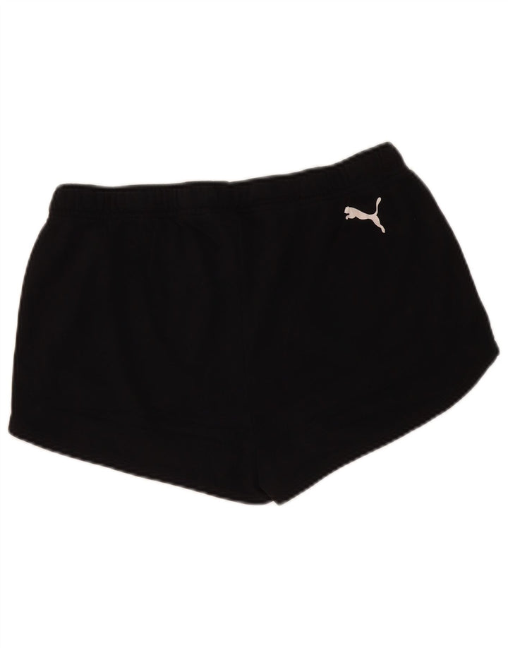 PUMA Womens Graphic Sport Shorts UK 14 Large  Black Polyester
