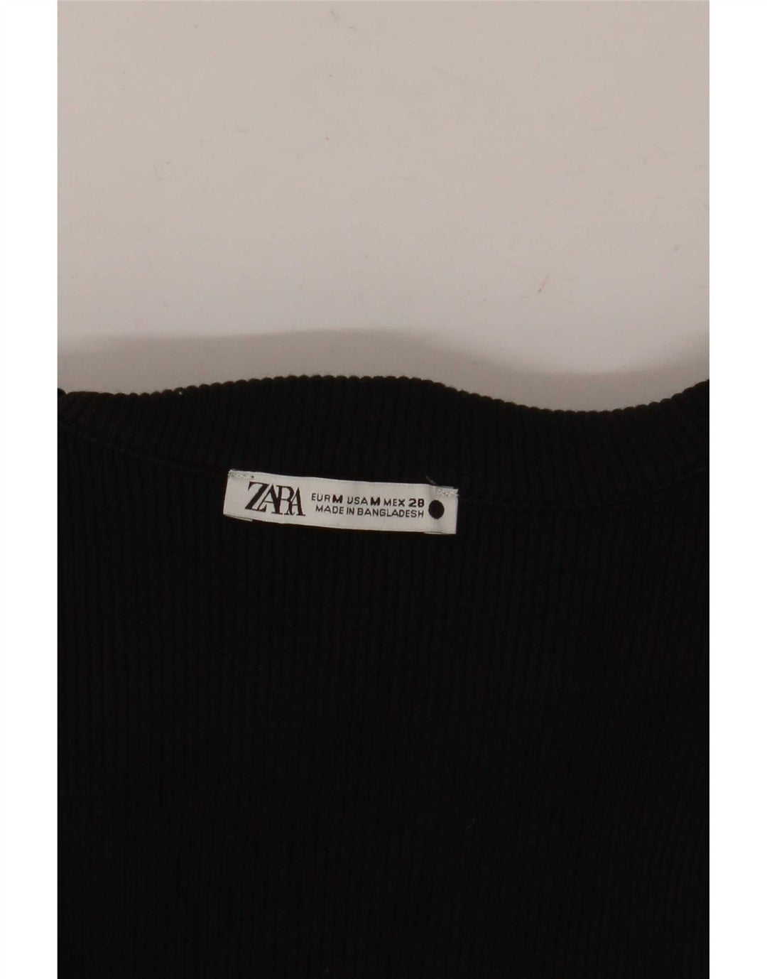 Zara Womens Long Sleeve Polo Dress UK 12 Medium Black