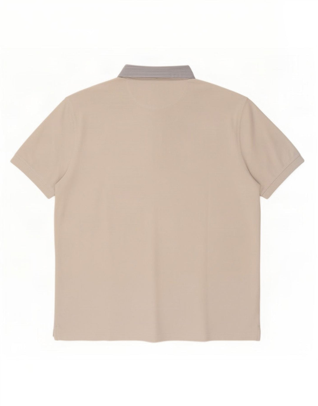 Massimo Dutti Mens Polo Shirt 2XL White Cotton