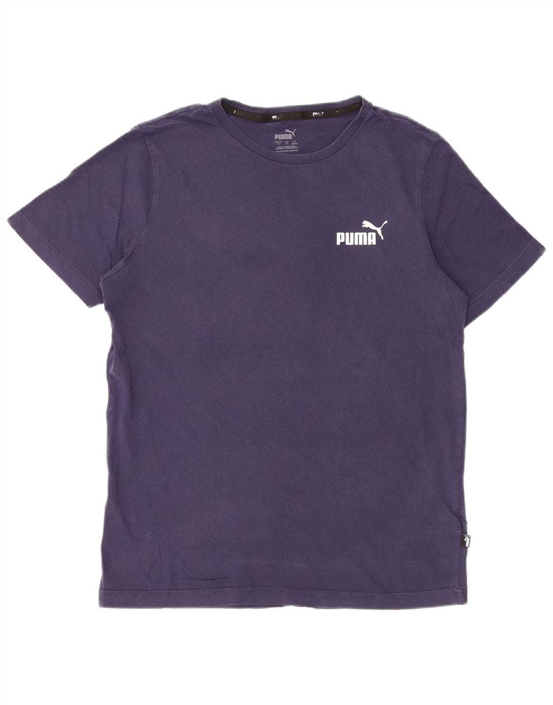 Puma Mens T-Shirt Top Small Navy Blue Cotton