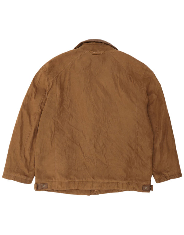 Douglas Mens Suede Jacket UK 46 3XL Beige Leather