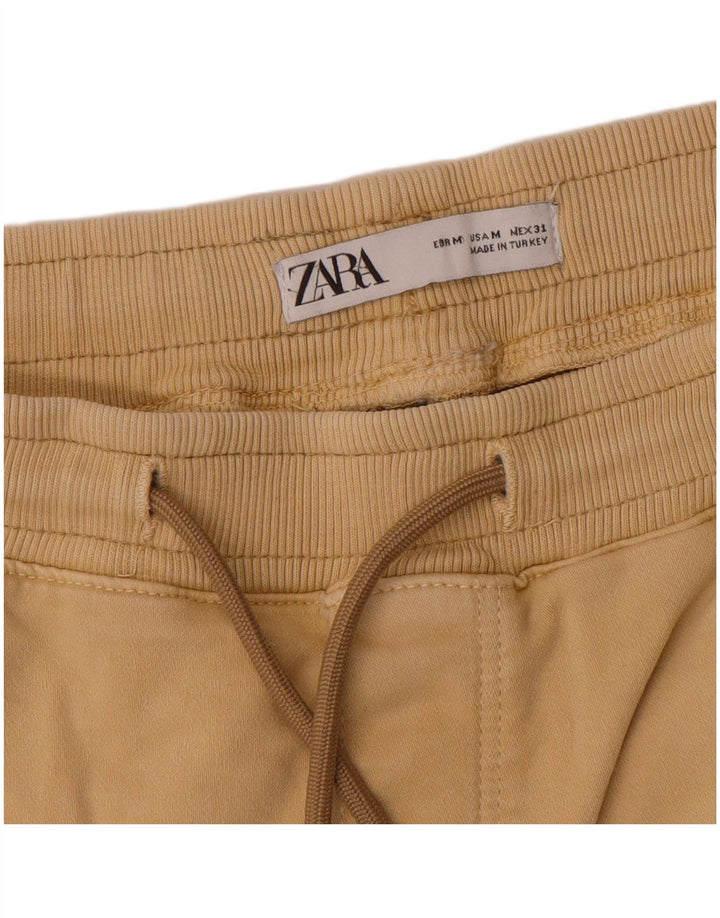 Zara Mens Cargo Shorts Medium W31  Beige