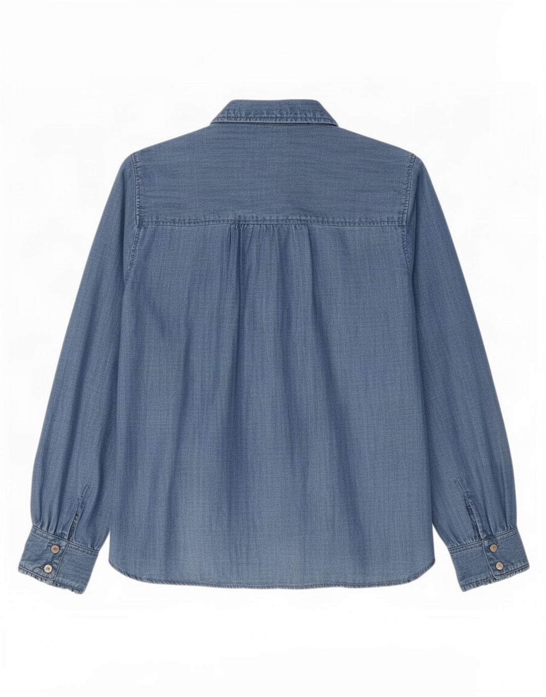 Marks & Spencer Womens Denim Shirt UK 16 Large Blue Lyocell