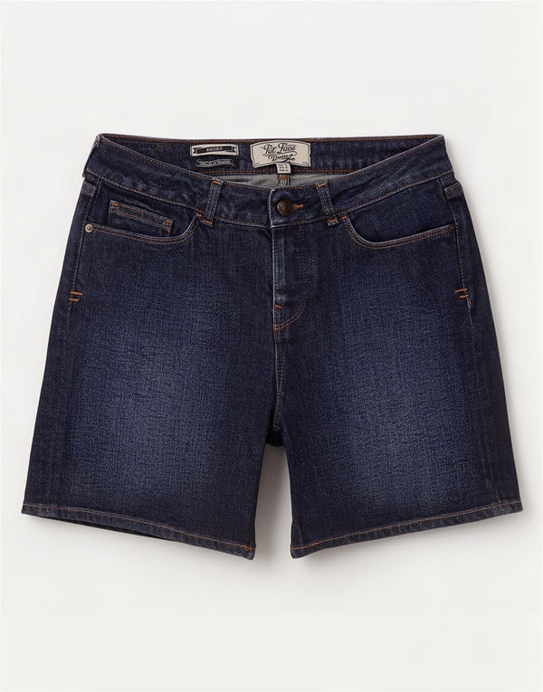 Fat Face Womens Denim Shorts UK 8 Small W26 Navy Blue Cotton