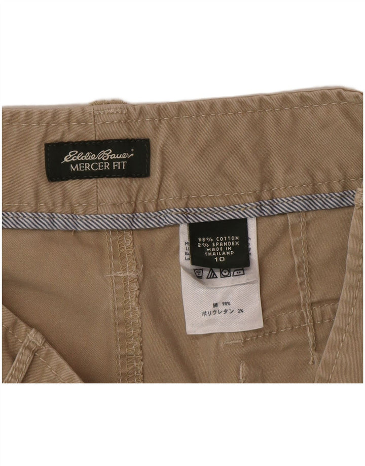 Eddie Bauer Womens Mercer Fit Cargo Shorts US 10 Large W32  Beige Cotton