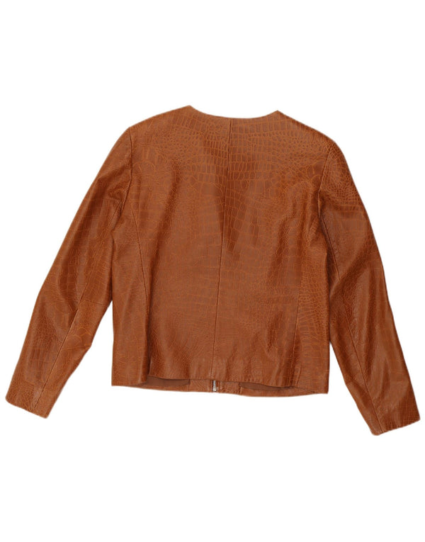 Giorgio Mobiani Womens Jacket UK 12 Medium Brown Animal Print