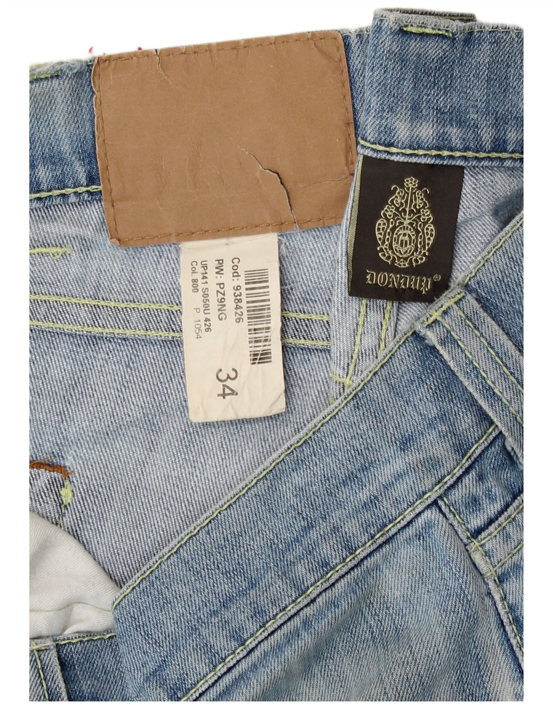 Dondup Mens Distressed Slim Jeans W34 L32 Blue