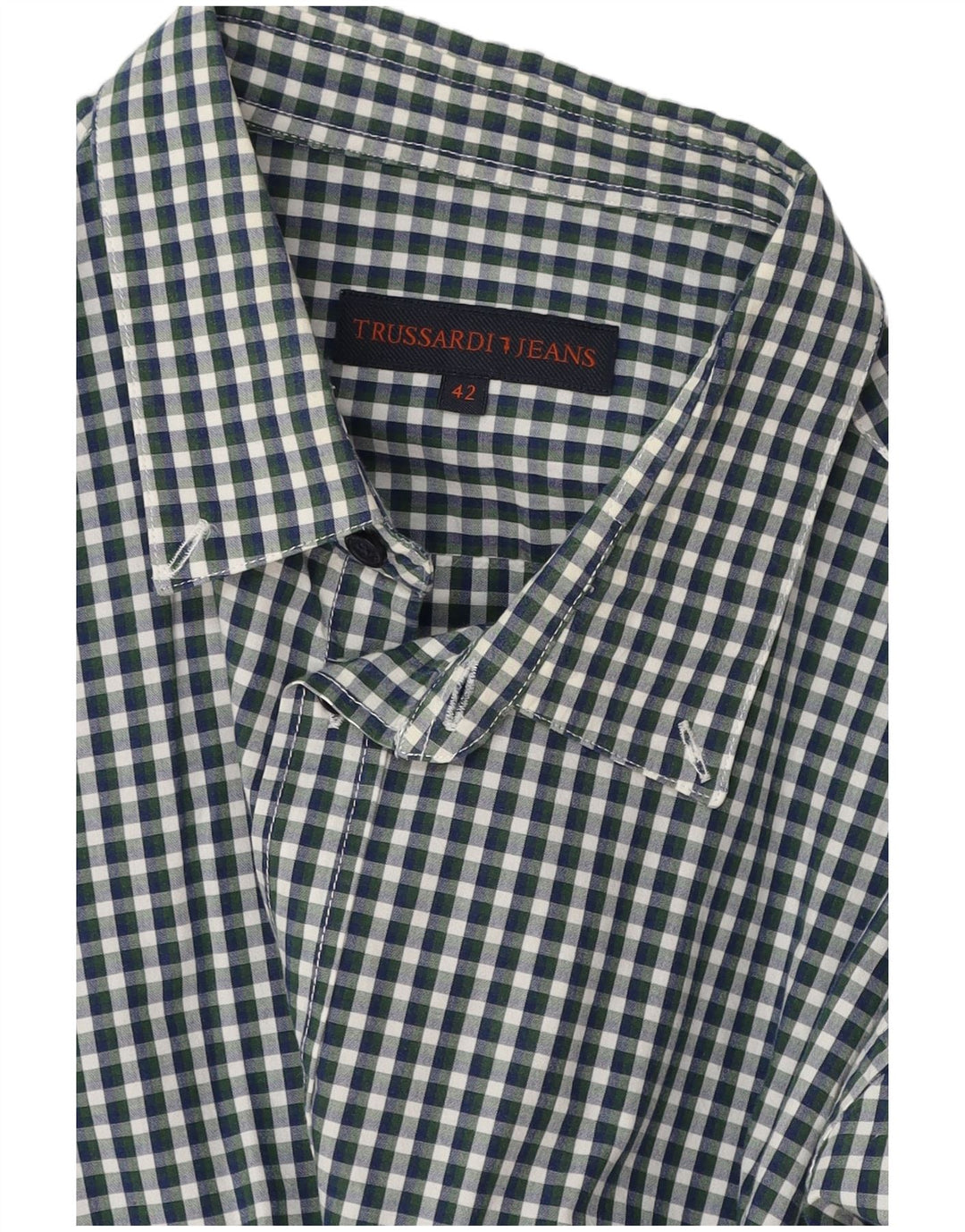 Trussardi Jeans Mens Shirt Size 42 Large Multicoloured Gingham