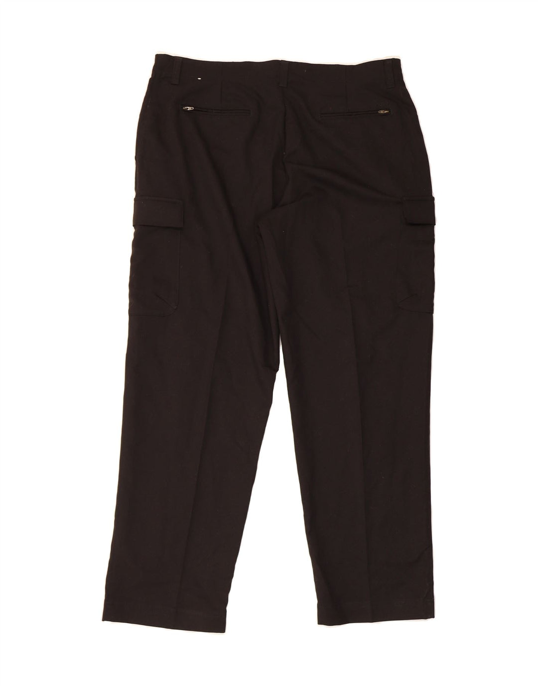 IZOD Mens Straight Cargo Trousers W38 L32 Black Polyester Vintage Izod and Second-Hand Izod from Messina Hembry 