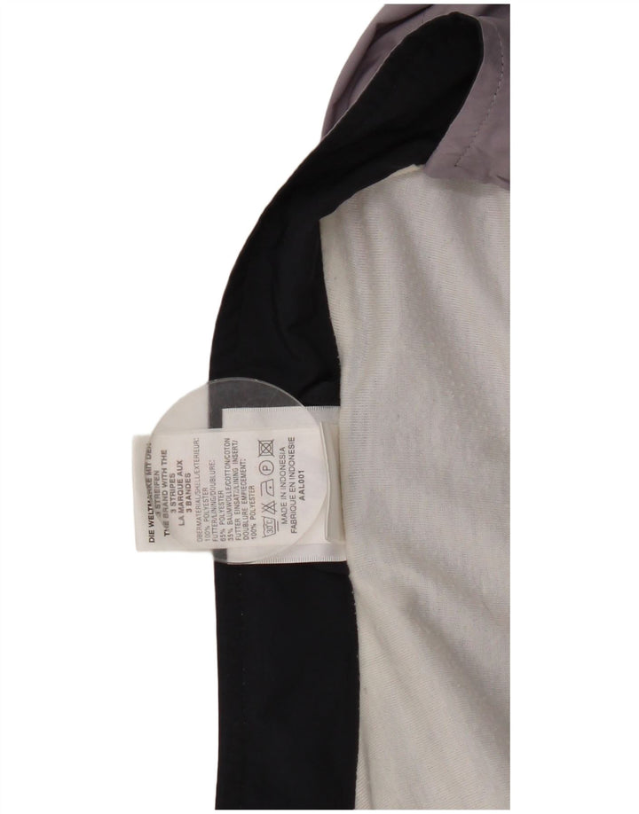 Adidas Womens Tracksuit Top Jacket UK 14 Large Purple Colourblock Polyester