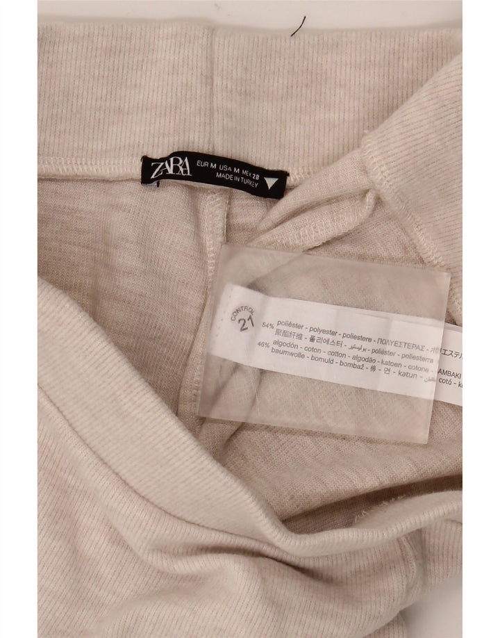 Zara Womens Tracksuit Trousers UK 12 Medium  Beige Flecked Polyester