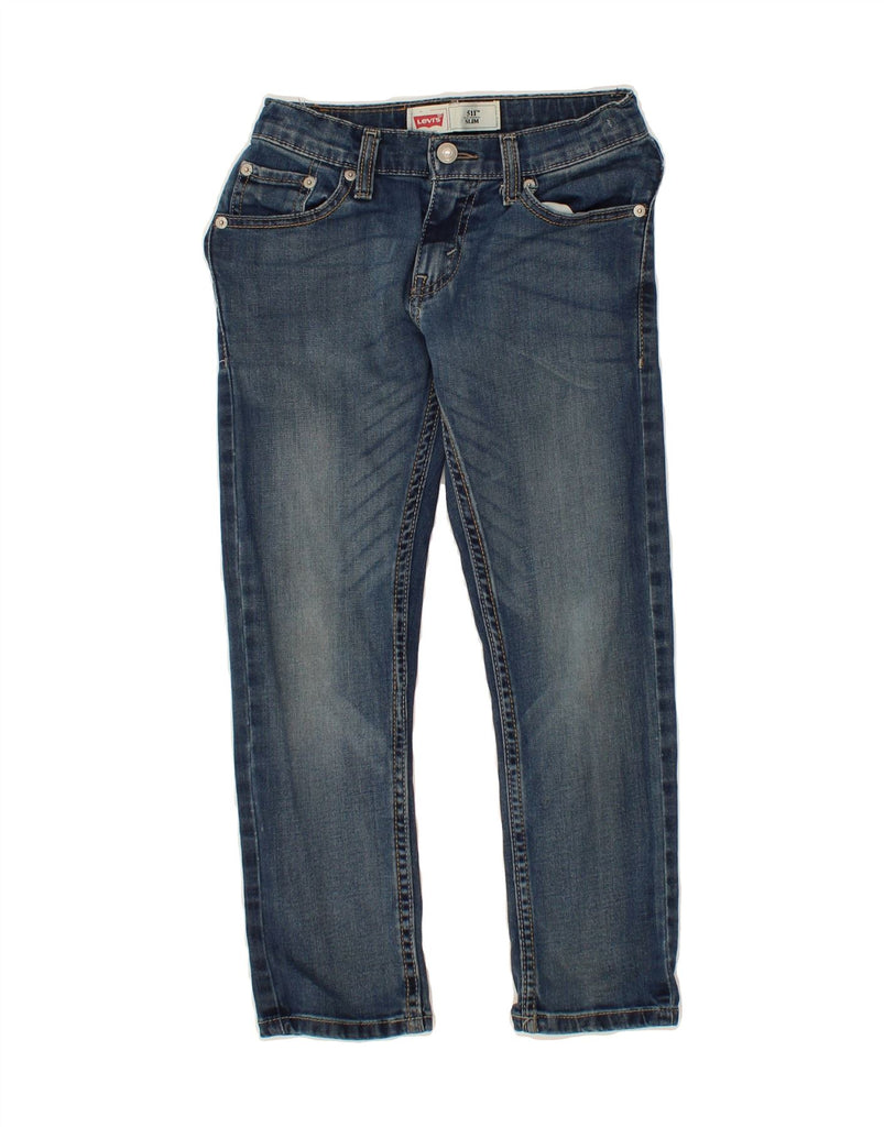 LEVI'S Boys 511 Slim Jeans 7-8 Years W22 L20 Blue Cotton Vintage Levi's and Second-Hand Levi's from Messina Hembry 