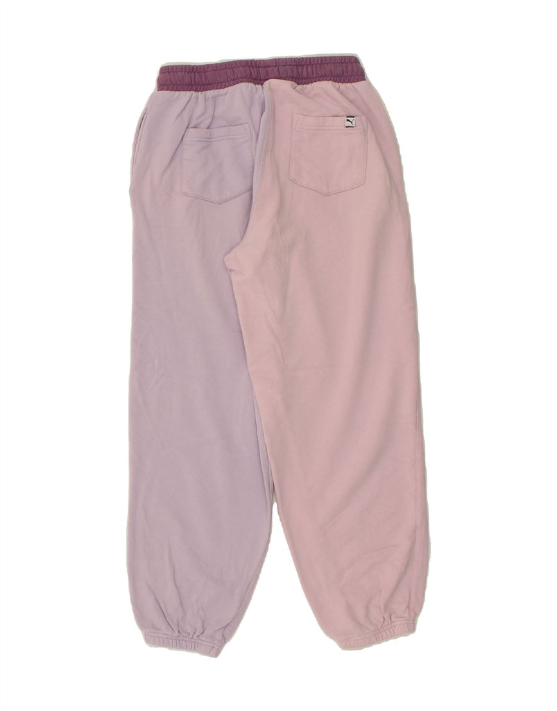 PUMA Womens Tracksuit Trousers Joggers UK 10 Small Pink Colourblock Cotton Vintage Puma and Second-Hand Puma from Messina Hembry 