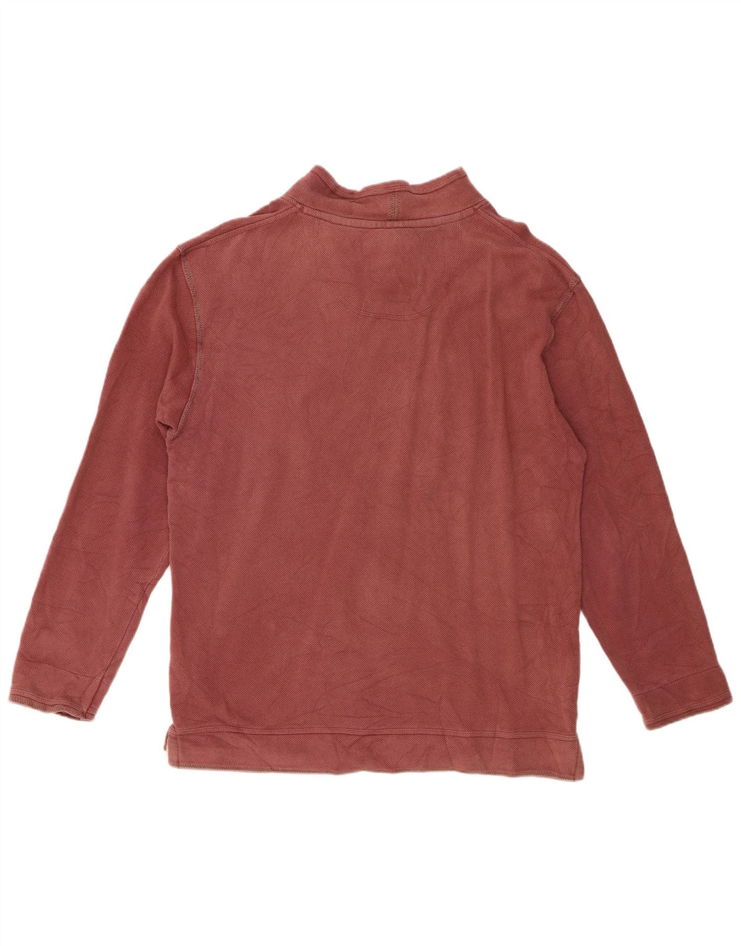Weird Fish Mens Zip Neck Sweatshirt Jumper Medium Brown Cotton