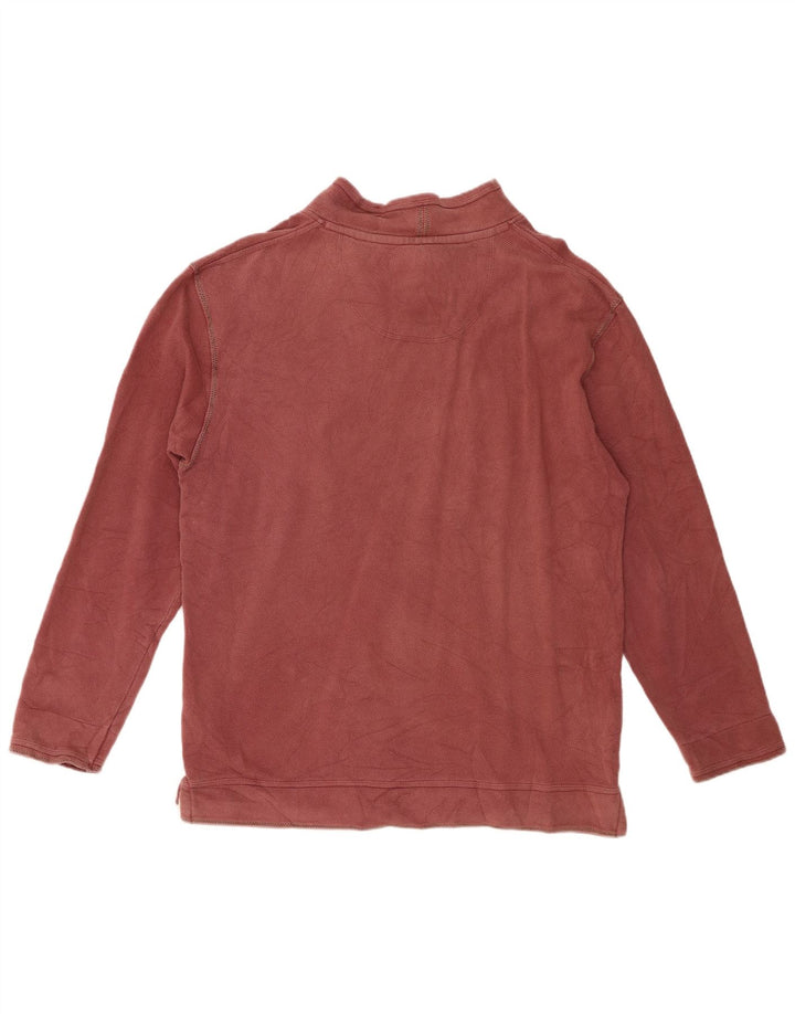 Weird Fish Mens Zip Neck Sweatshirt Jumper Medium Brown Cotton