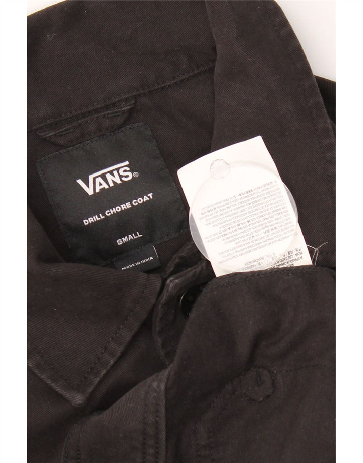 Vans Mens Graphic Denim Jacket UK 36 Small Black Cotton