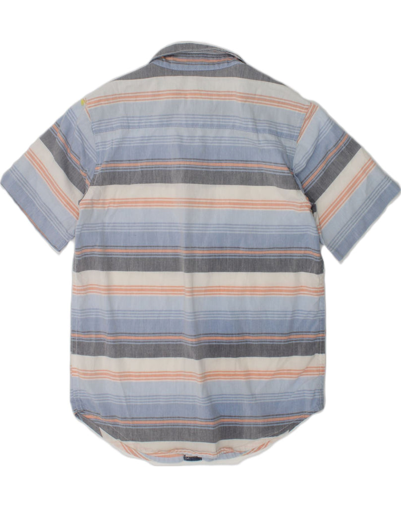 WRANGLER Boys Short Sleeve Shirt 7-8 Years Medium  Blue Striped Cotton | Vintage Wrangler | Thrift | Second-Hand Wrangler | Used Clothing | Messina Hembry 