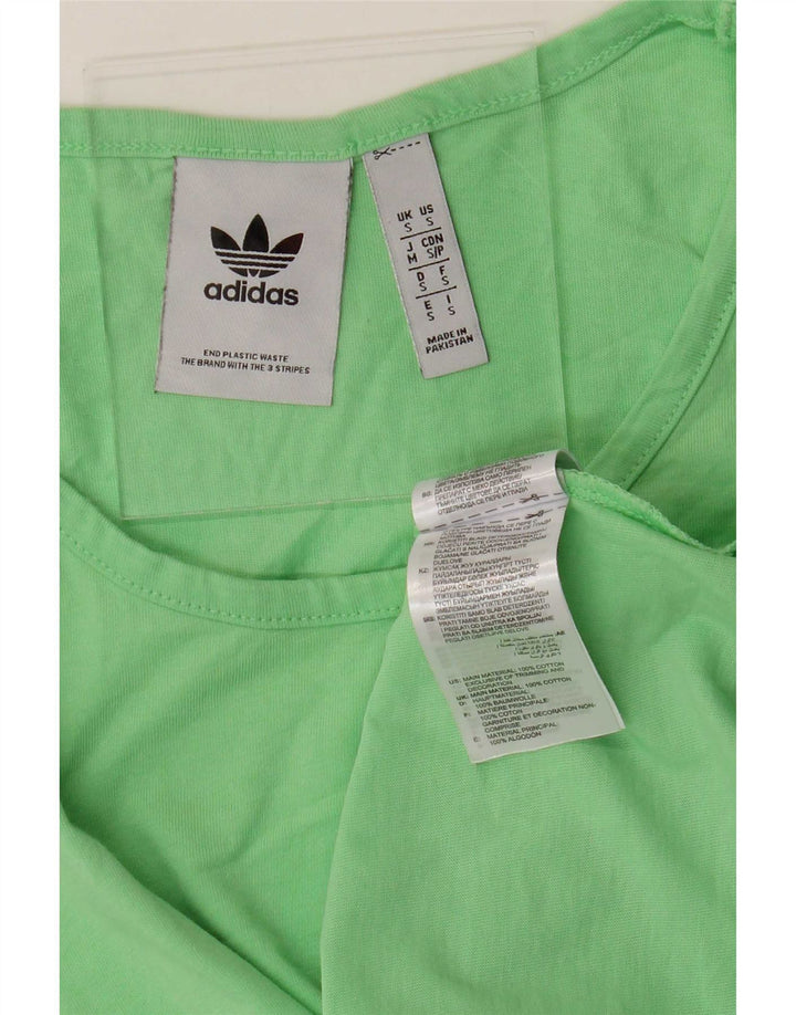 Adidas Mens Vest Top Small Green Cotton