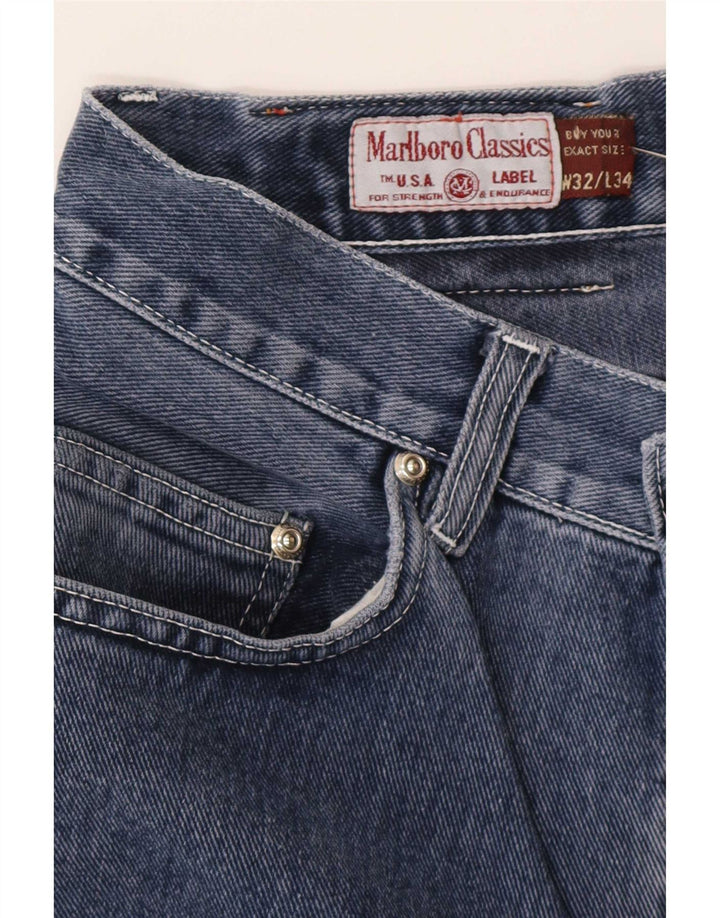Marlboro Classics Mens Straight Jeans W32 L30 Blue Cotton