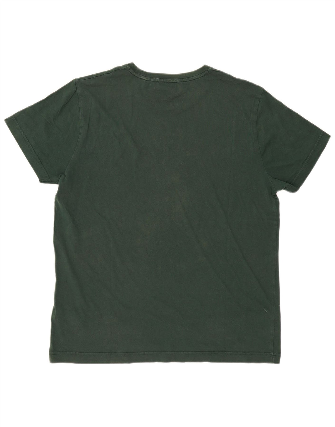 Gant Mens Graphic T-Shirt Top Large Green Cotton