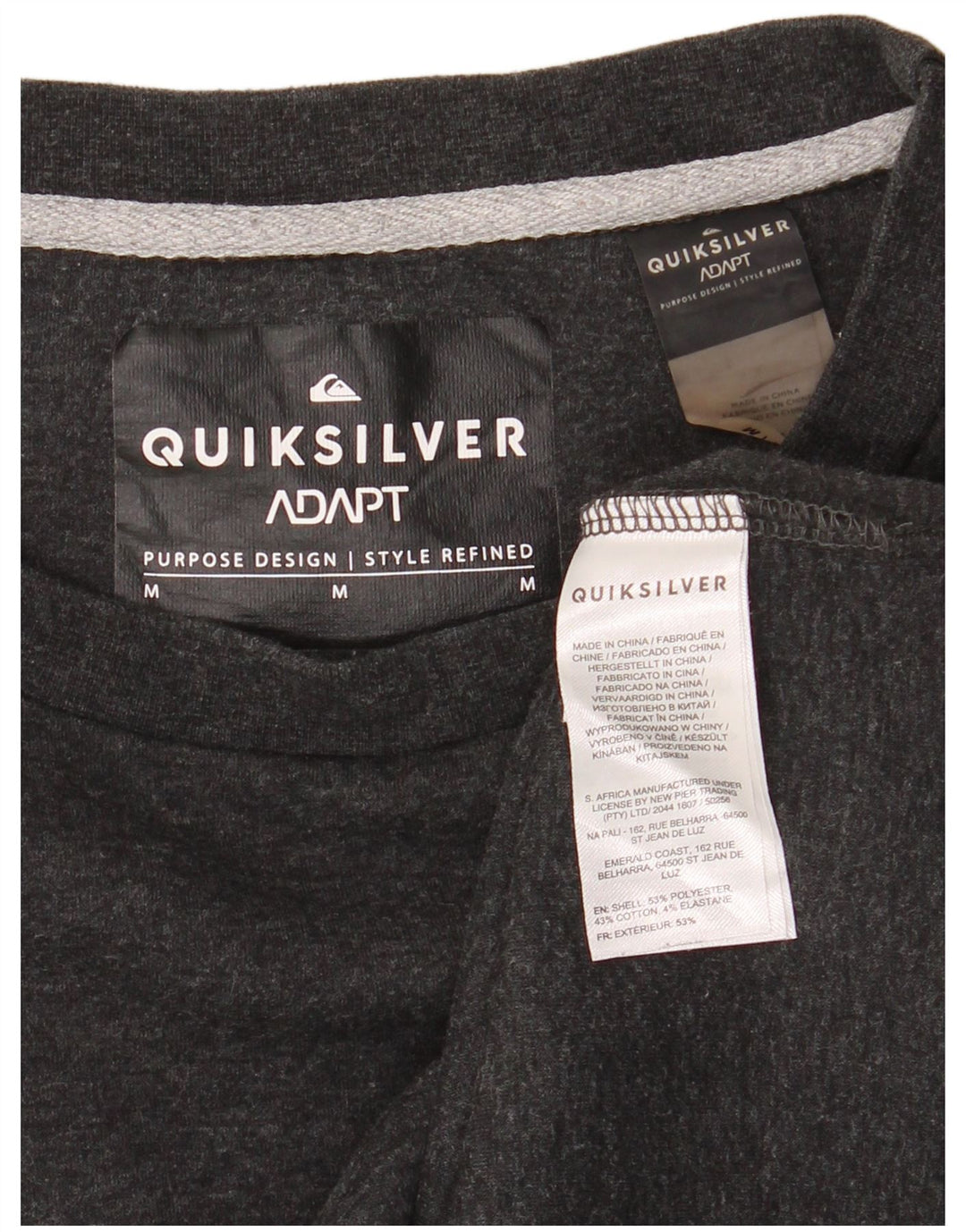 Quiksilver Mens Sweatshirt Jumper Medium Grey Flecked Polyester