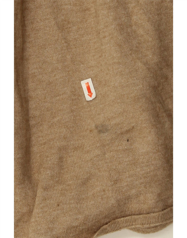 Zara Womens Longline Cardigan Sweater UK 14 Medium Beige