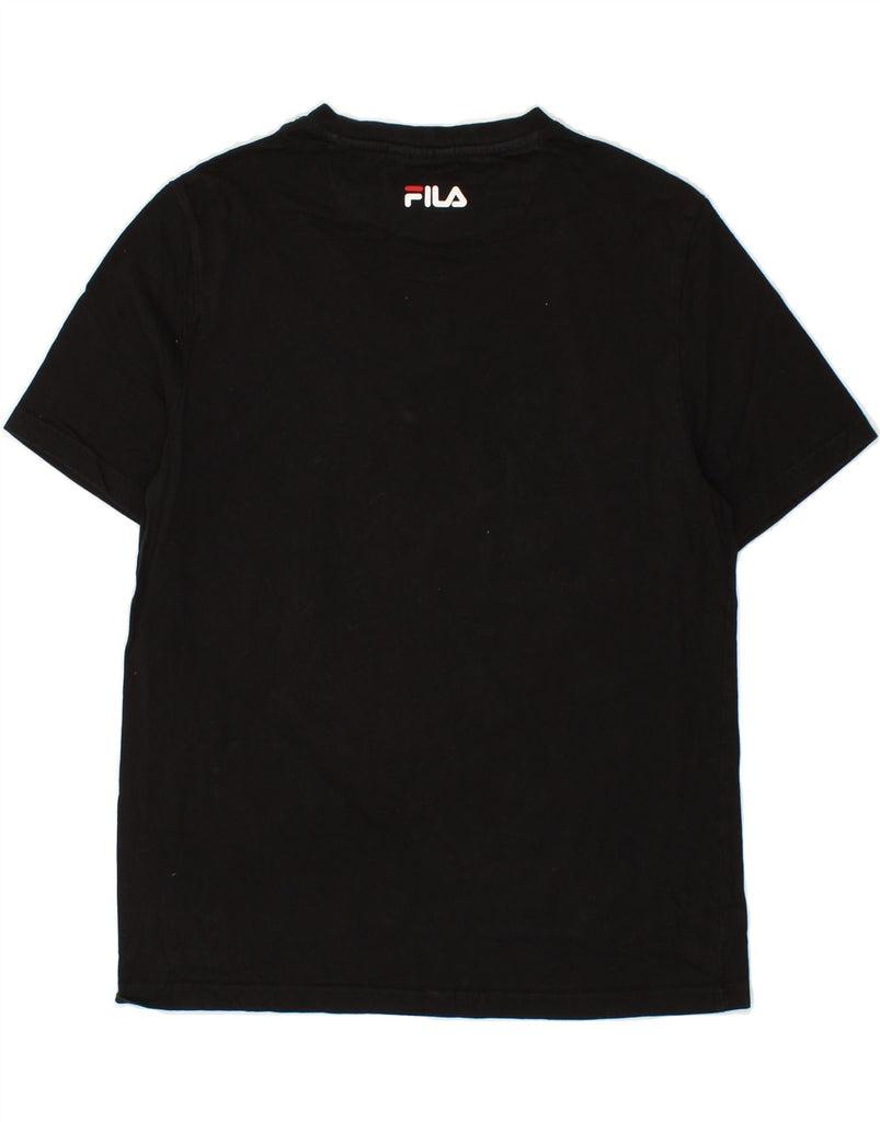 FILA Mens Graphic T-Shirt Top Small Black Cotton | Vintage Fila | Thrift | Second-Hand Fila | Used Clothing | Messina Hembry 