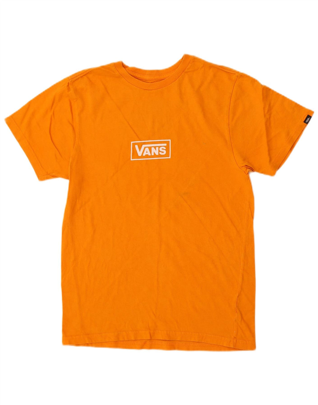 Vans Mens Custom Fit Graphic T-Shirt Top Small Orange Cotton