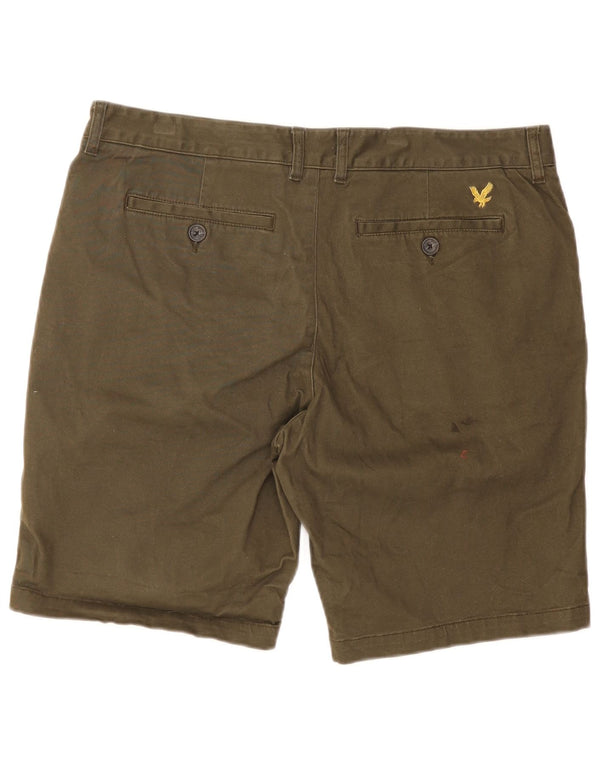 LYLE & SCOTT Mens Chino Shorts W36 Large Khaki Cotton