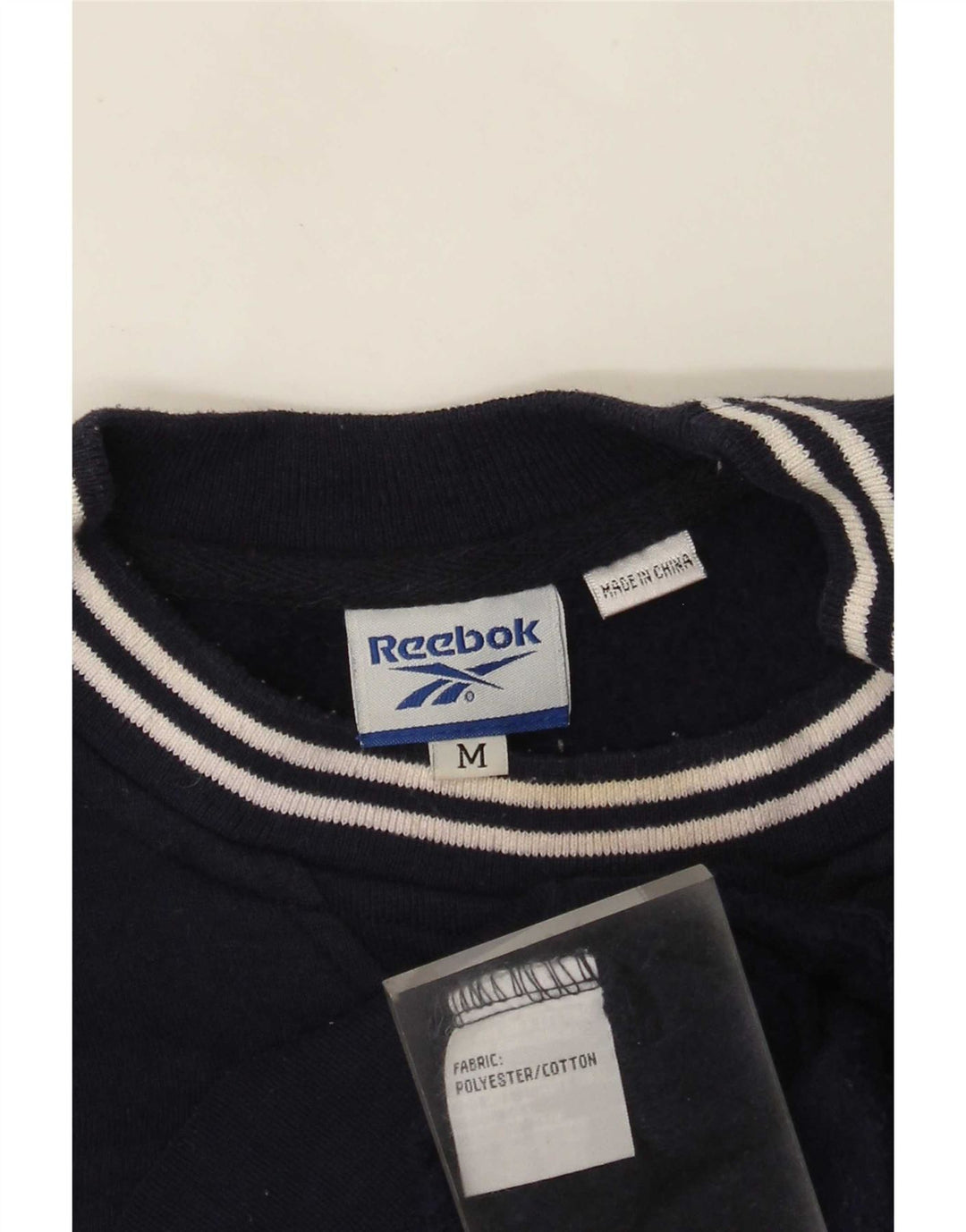 Reebok Mens Graphic Sweatshirt Jumper Medium Navy Blue Polyester